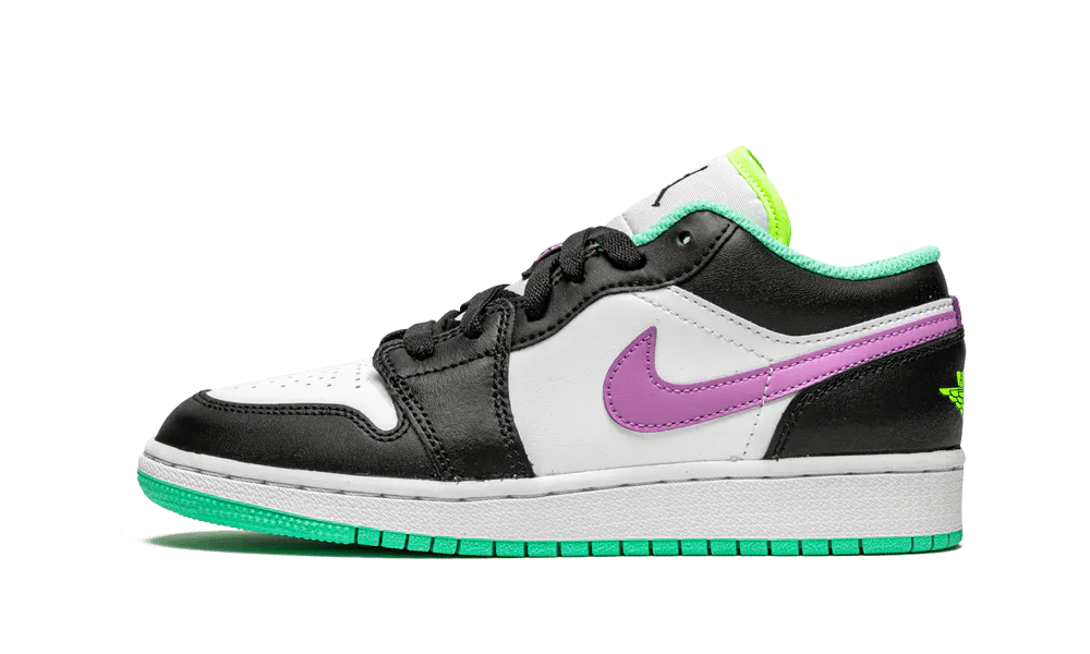 Air Jordan 1 Low Black White Purple (GS)