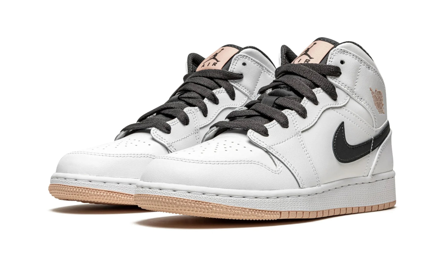 Air Jordan 1 Mid White Arctic Orange (GS)