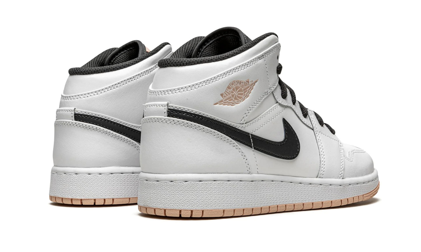 Air Jordan 1 Mid White Arctic Orange (GS)