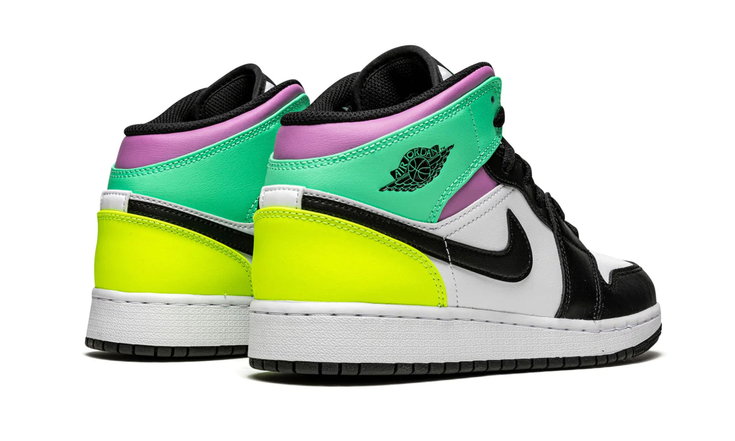 Air Jordan 1 Mid Pastel Black Toe (GS)