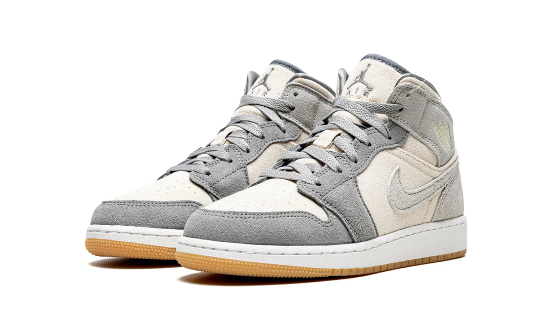 Air Jordan 1 Mid Coconut Milk Particle Grey (GS)