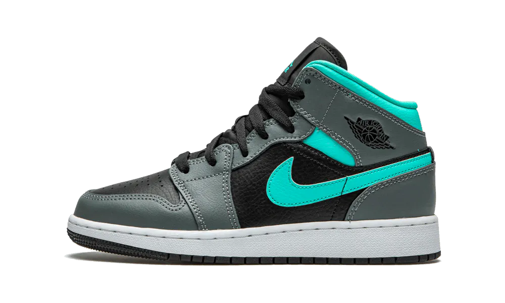 Air Jordan 1 Mid Grey Aqua (GS)