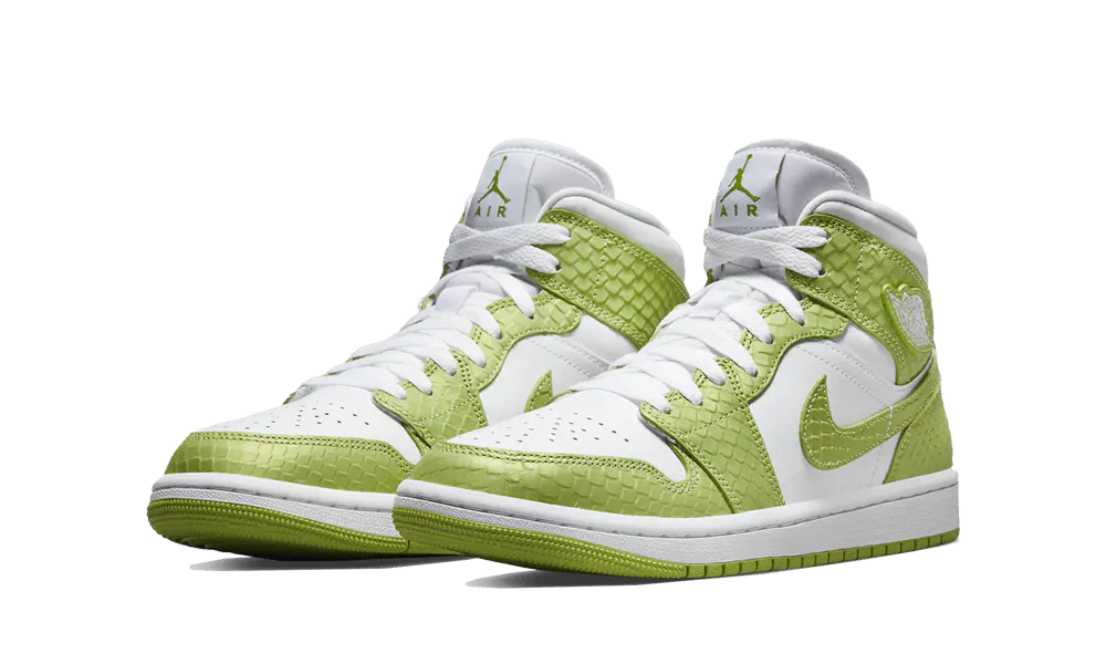 Air Jordan 1 Mid Green Python (W)