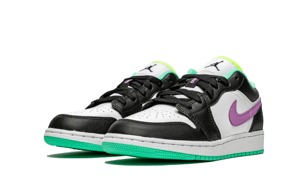 Air Jordan 1 Low Black White Purple (GS)
