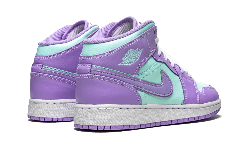 Air Jordan 1 Mid Purple Aqua (GS)