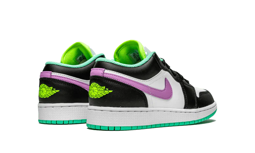 Air Jordan 1 Low Black White Purple (GS)
