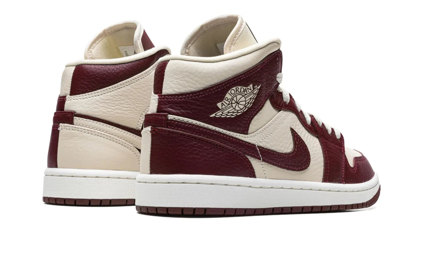 Air Jordan 1 Mid Split Beach Cherrywood Red (W)