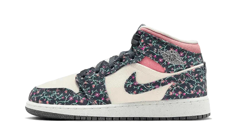 Air Jordan 1 Mid SE Floral (GS)