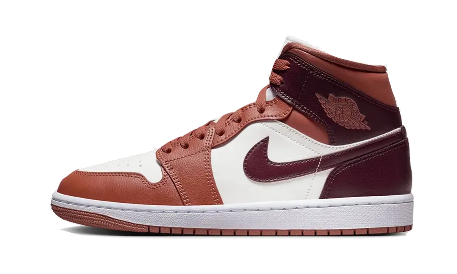 Air Jordan 1 Mid Dusty Peach Night Maroon (W)