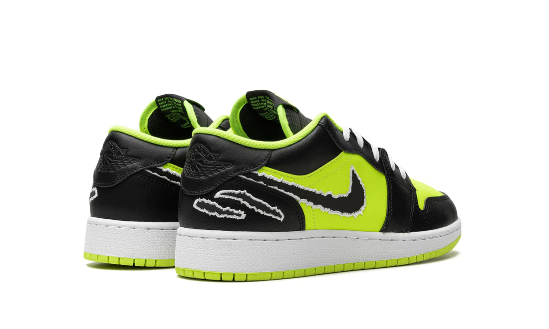 Air Jordan 1 Low Black Cat Volt (GS)