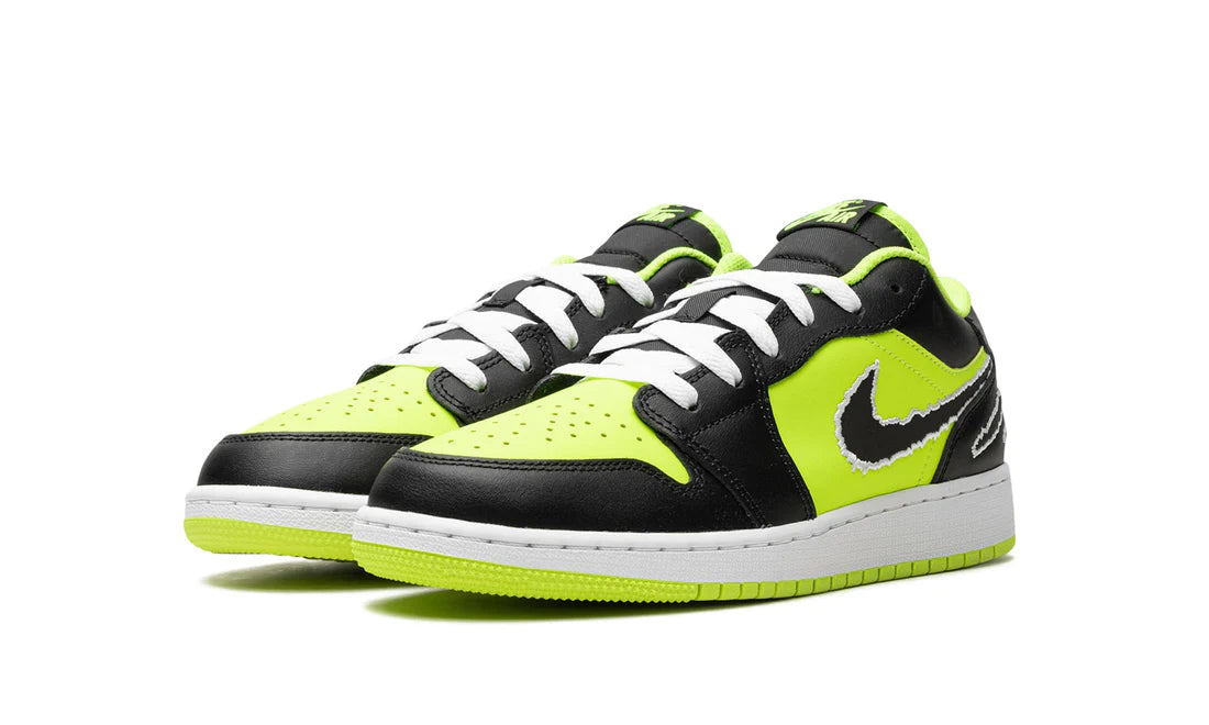 Air Jordan 1 Low Black Cat Volt (GS)