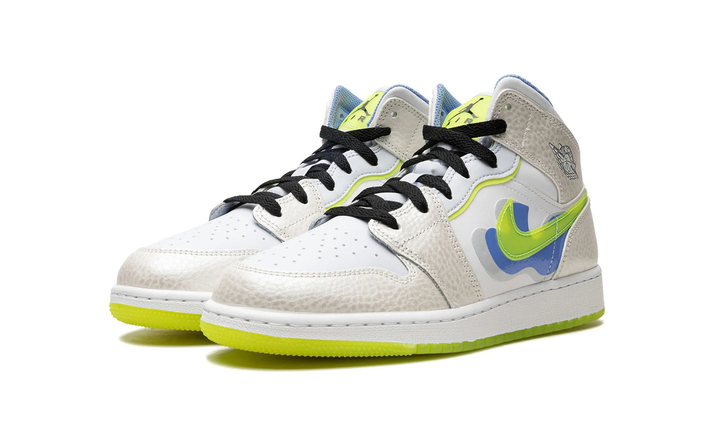 Air Jordan 1 Mid Warped Swoosh (GS)