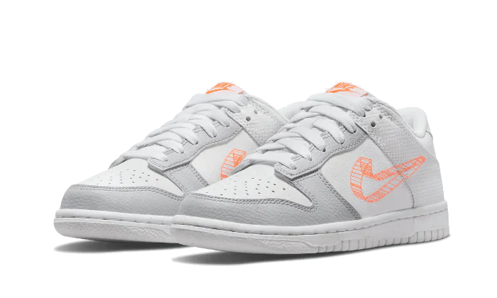 Nike Dunk Low 3D Swoosh Pure Platinum Total Orange (GS)