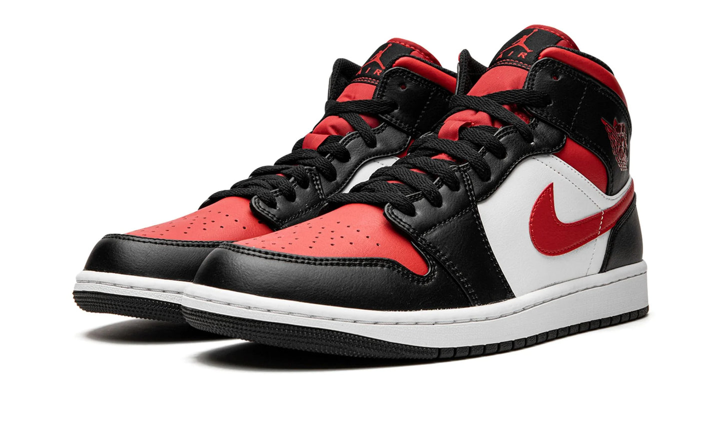 Air Jordan 1 Mid White Black Red (2022)