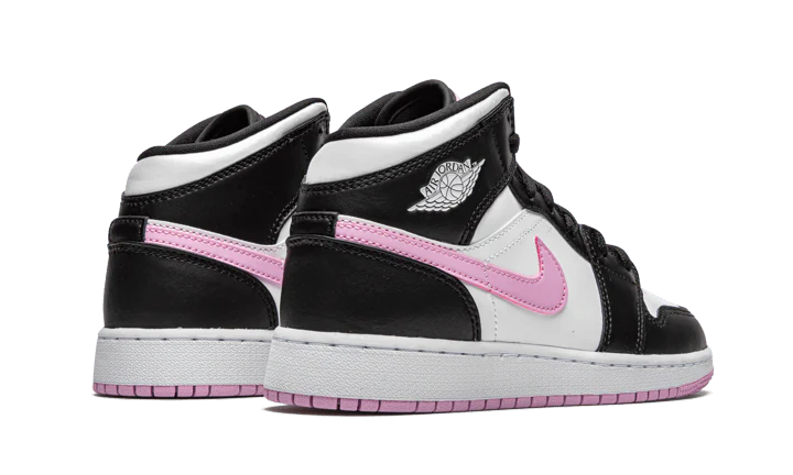 Air Jordan 1 Mid White Black Light Arctic Pink (GS)