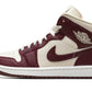 Air Jordan 1 Mid Split Beach Cherrywood Red (W)