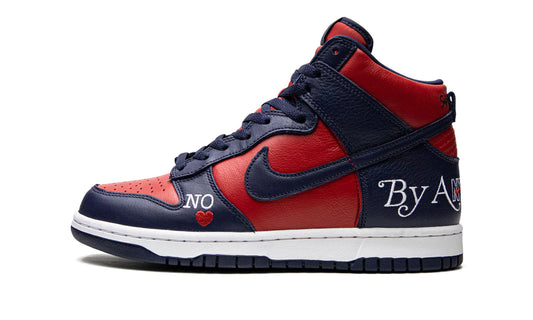 Nike SB Dunk High Supreme By Any Means Red Navy
