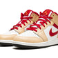 Air Jordan 1 Mid Beige Red (GS)