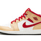 Air Jordan 1 Mid Beige Red (GS)