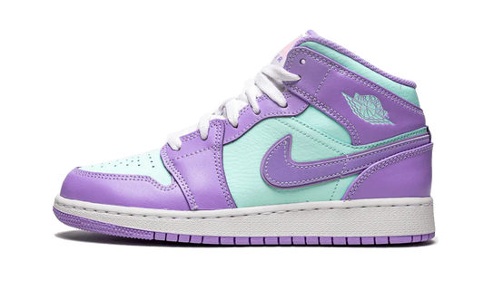 Air Jordan 1 Mid Purple Aqua (GS)