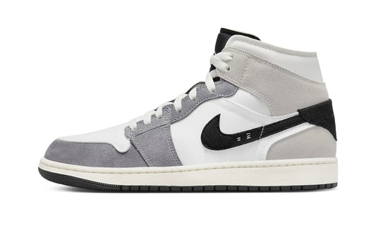 Air Jordan 1 Mid Craft White Cement Grey Black