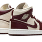 Air Jordan 1 Mid Split Beach Cherrywood Red (W)
