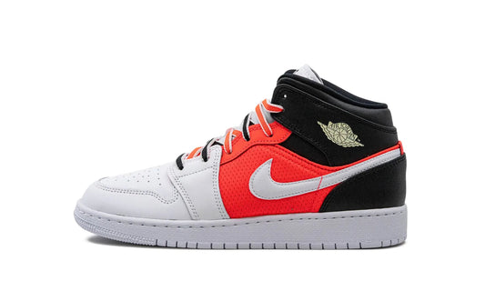 Air Jordan 1 Mid White Black Infrared (GS)