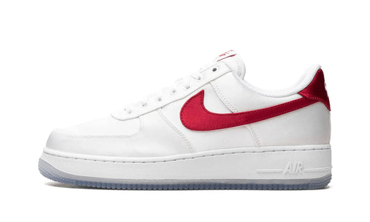 Nike Air Force 1 Low Satin White Varsity Red (W)