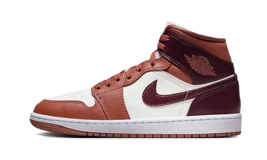 Air Jordan 1 Mid Dusty Peach Night Maroon (W)