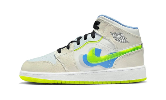 Air Jordan 1 Mid Warped Swoosh (GS)