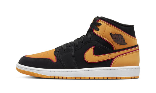 Air Jordan 1 Mid Fat Tongue Black Orange