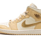 Air Jordan 1 Mid Pale Vanilla Metallic Gold (W)