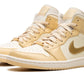 Air Jordan 1 Mid Pale Vanilla Metallic Gold (W)