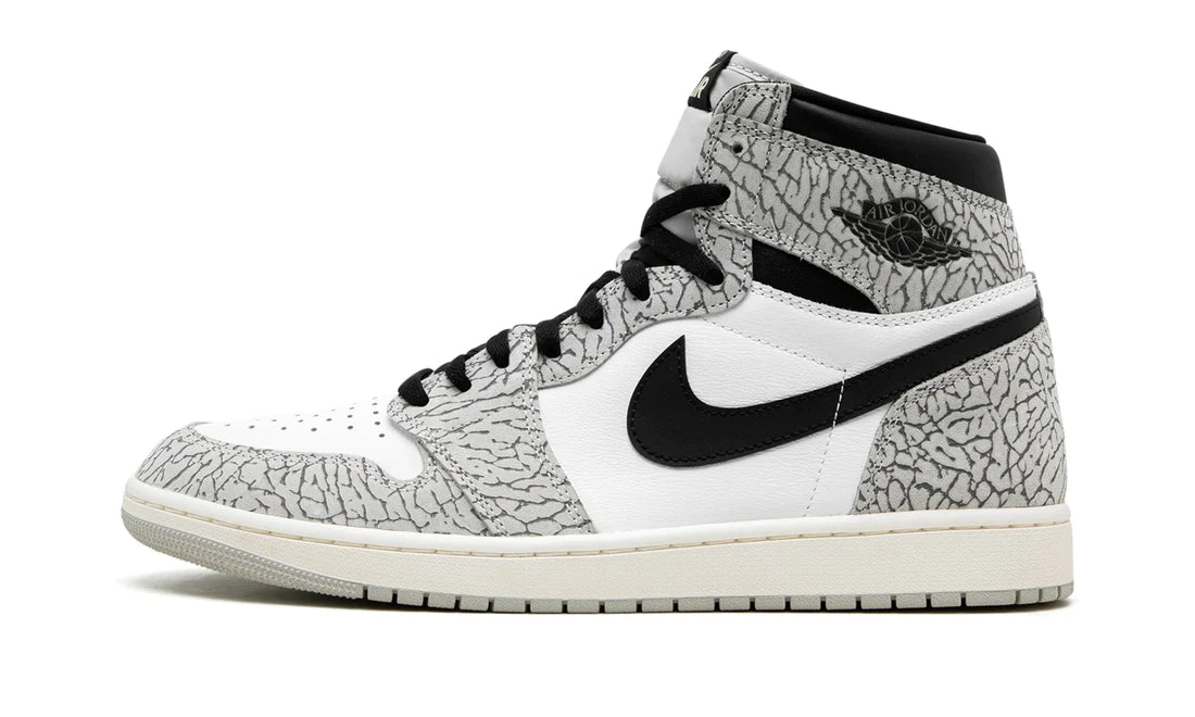 Air Jordan 1 High White Cement Elephant