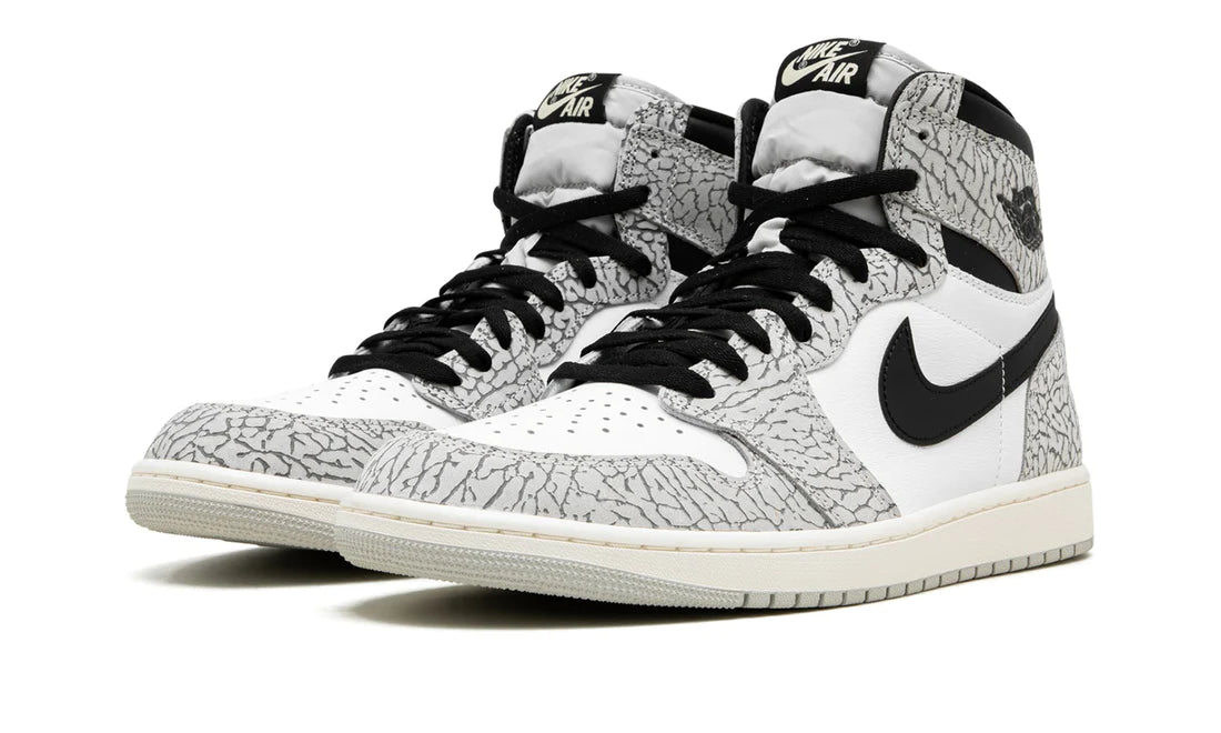 Air Jordan 1 High White Cement Elephant