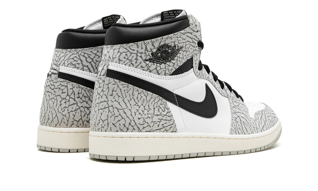 Air Jordan 1 High White Cement Elephant
