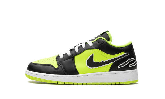 Air Jordan 1 Low Black Cat Volt (GS)