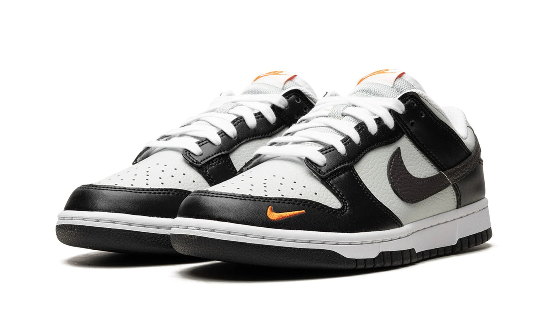 Nike Dunk Low Grey Black Orange Mini Swoosh