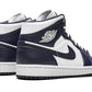 Air Jordan 1 Mid White Metallic Gold Obsidian