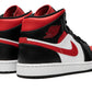 Air Jordan 1 Mid White Black Red (2022)