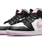 Air Jordan 1 Mid White Black Light Arctic Pink (GS)